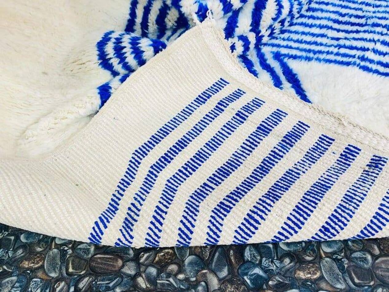 Ręcznie tkany dywan 150x250 cm, wełna, niebieski, Maroko - 205328