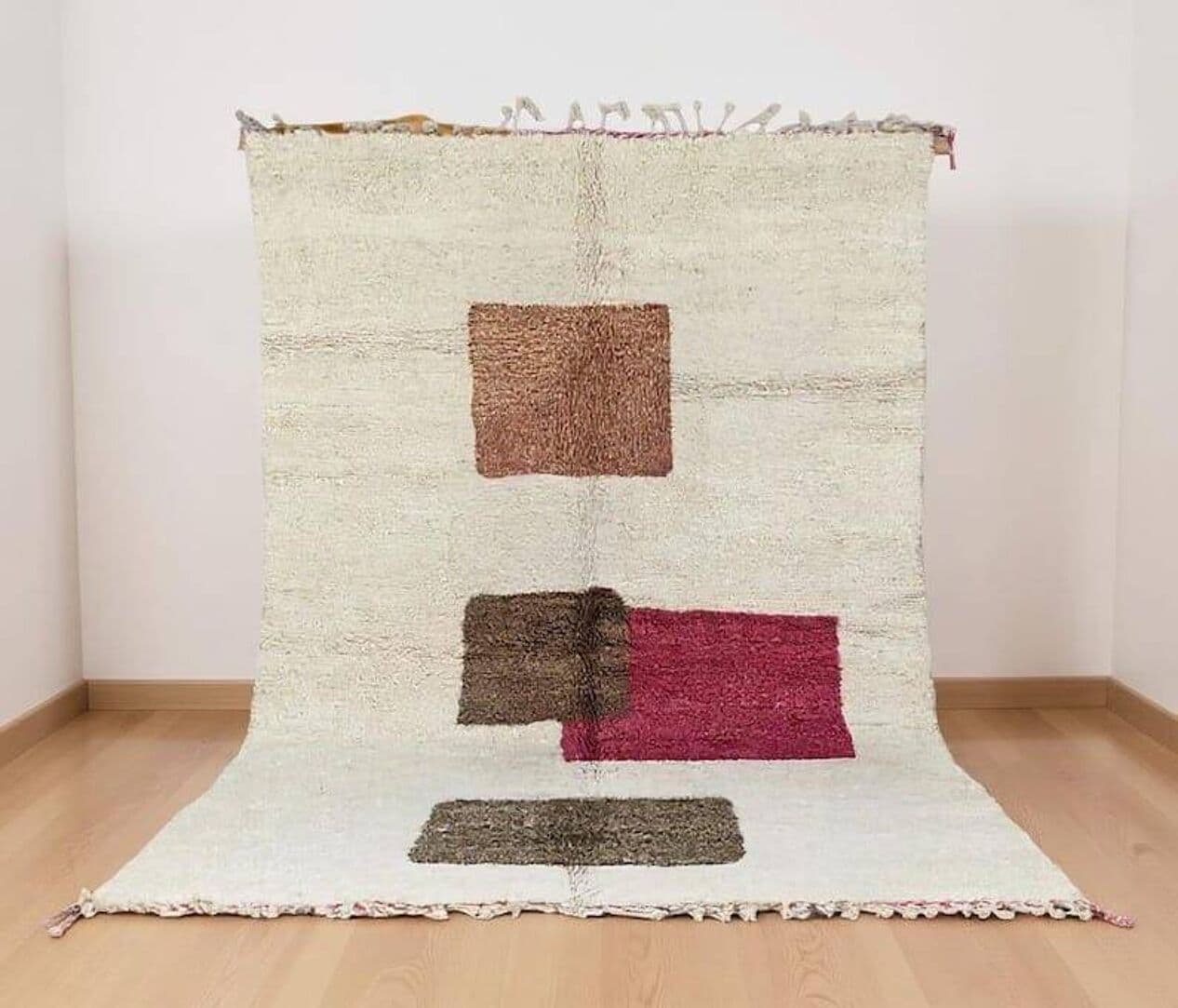 Ręcznie tkany dywan 150x250 cm, wełna, multikolor, Maroko - 205317