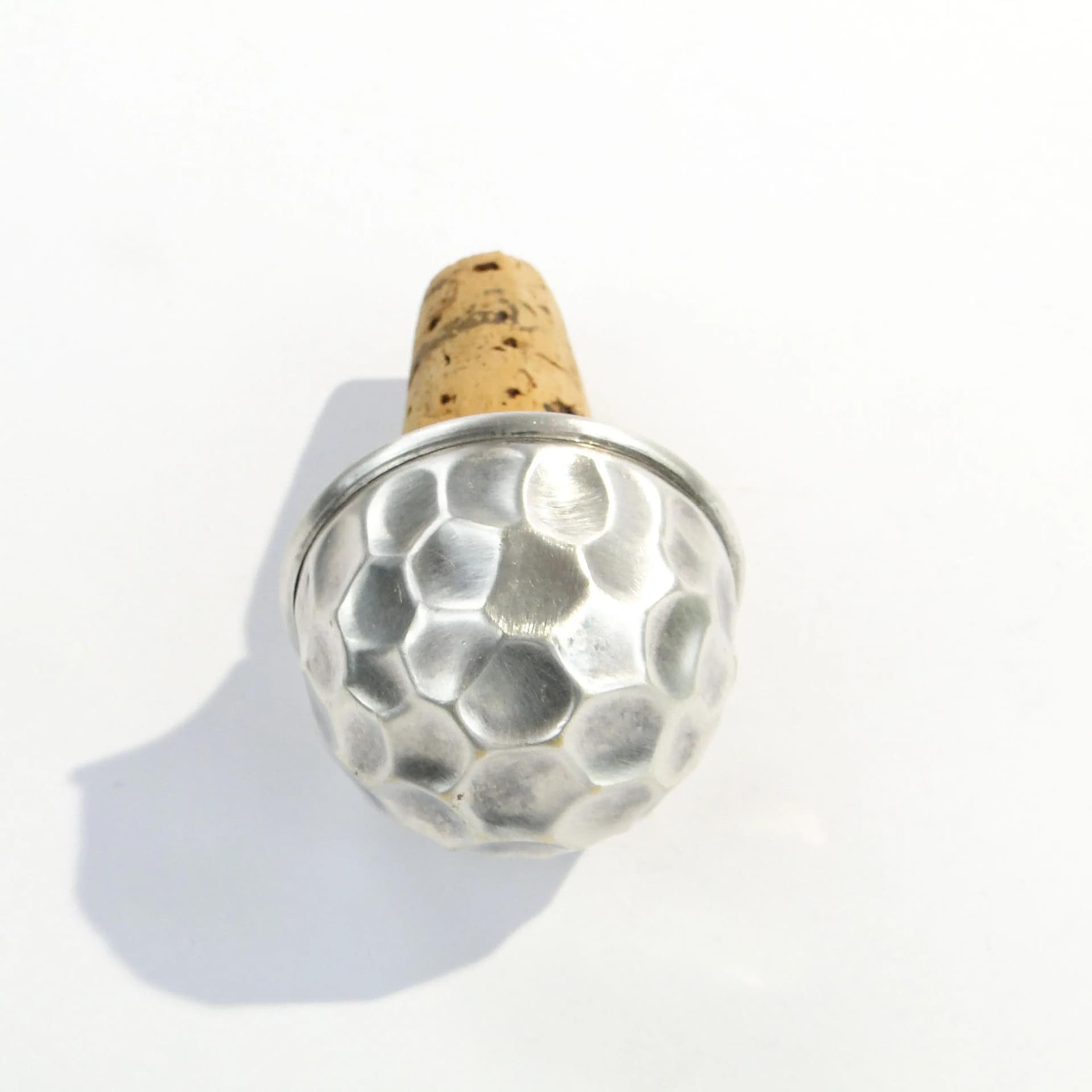 Korek do butelki Art Deco, mosiądz srebrzony, WMF, Niemcy, lata 20. - 14604