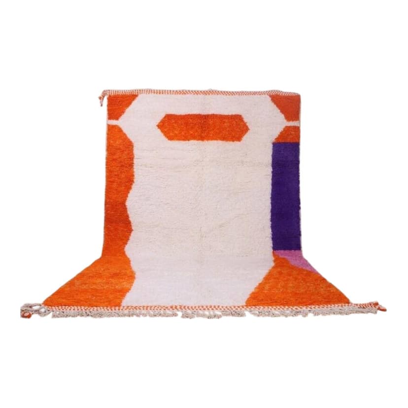 Ręcznie tkany dywan 140x260 cm, wełna, multikolor, Maroko