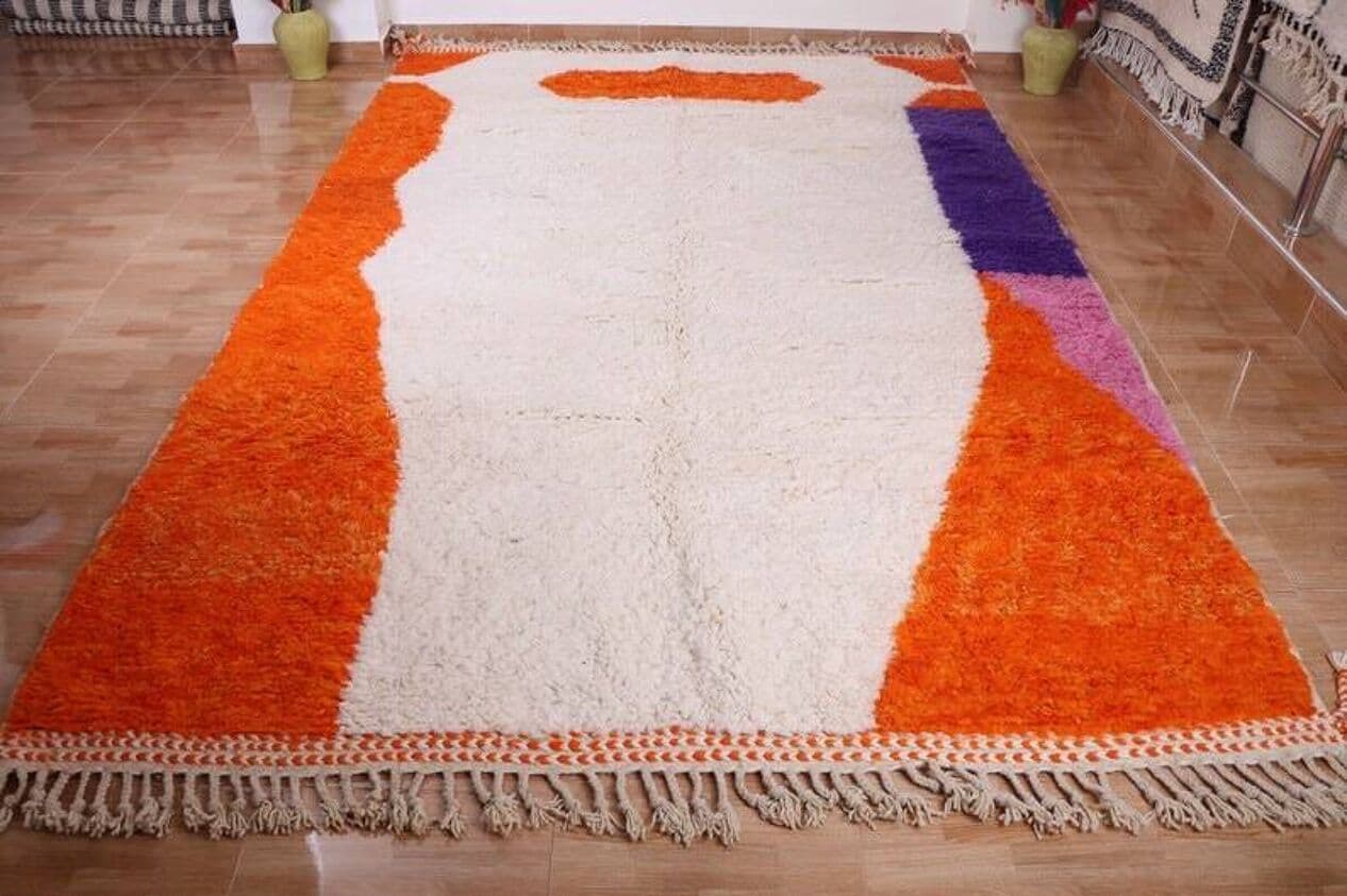 Ręcznie tkany dywan 140x260 cm, wełna, multikolor, Maroko - 205285