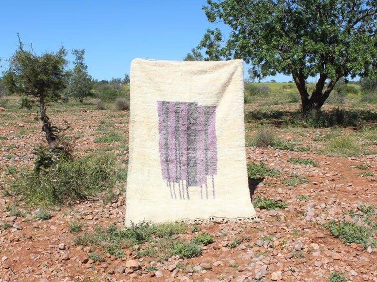 Ręcznie tkany dywan 140x260 cm, wełna, multikolor, Maroko - 205264