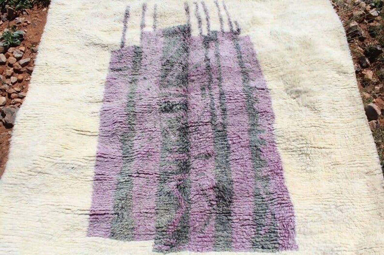 Ręcznie tkany dywan 140x260 cm, wełna, multikolor, Maroko - 205266