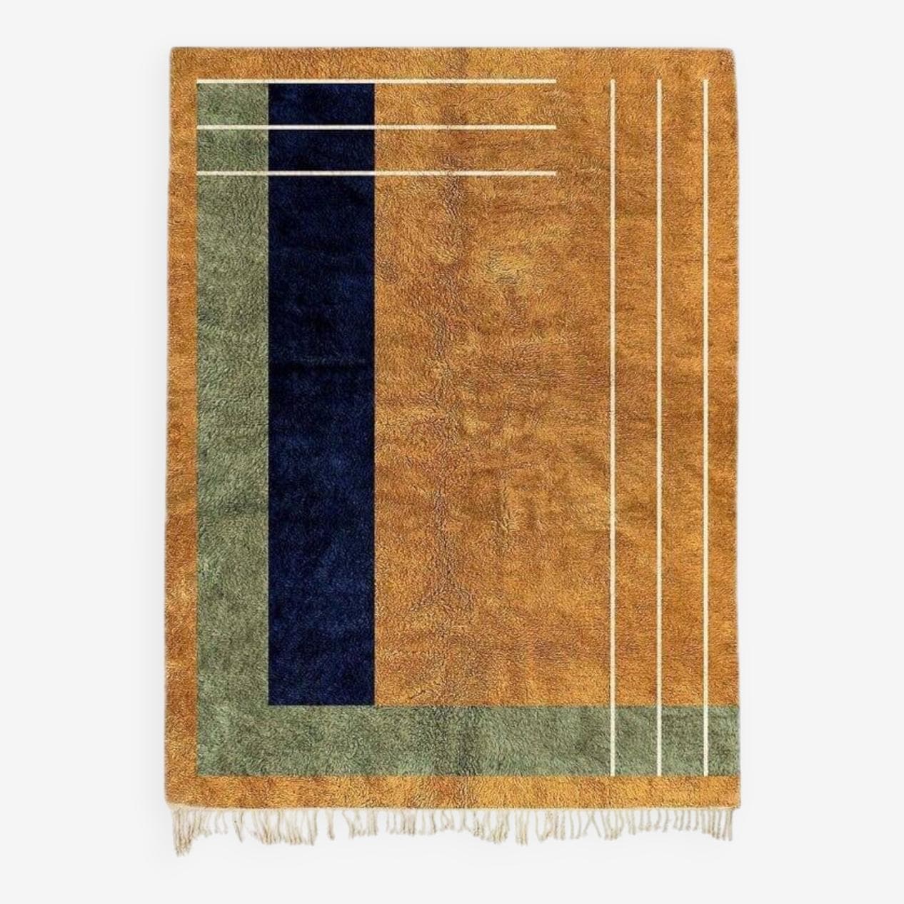 Ręcznie tkany dywan 140x260 cm, wełna, multikolor, Maroko - 205258