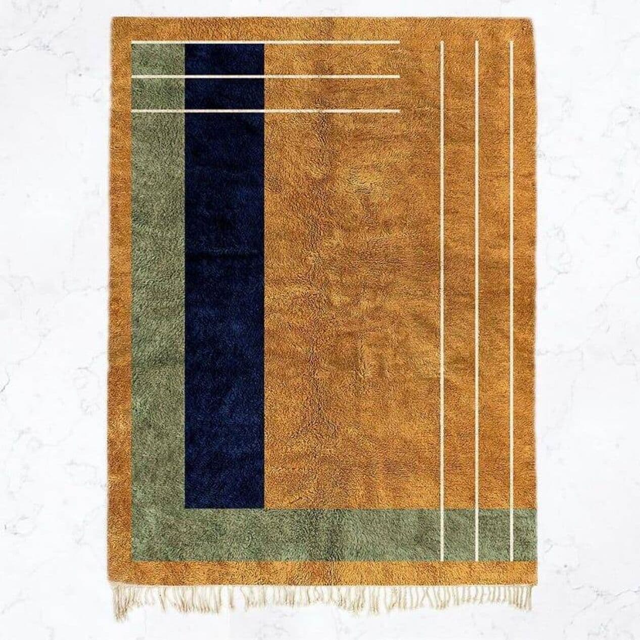 Ręcznie tkany dywan 140x260 cm, wełna, multikolor, Maroko - 205259