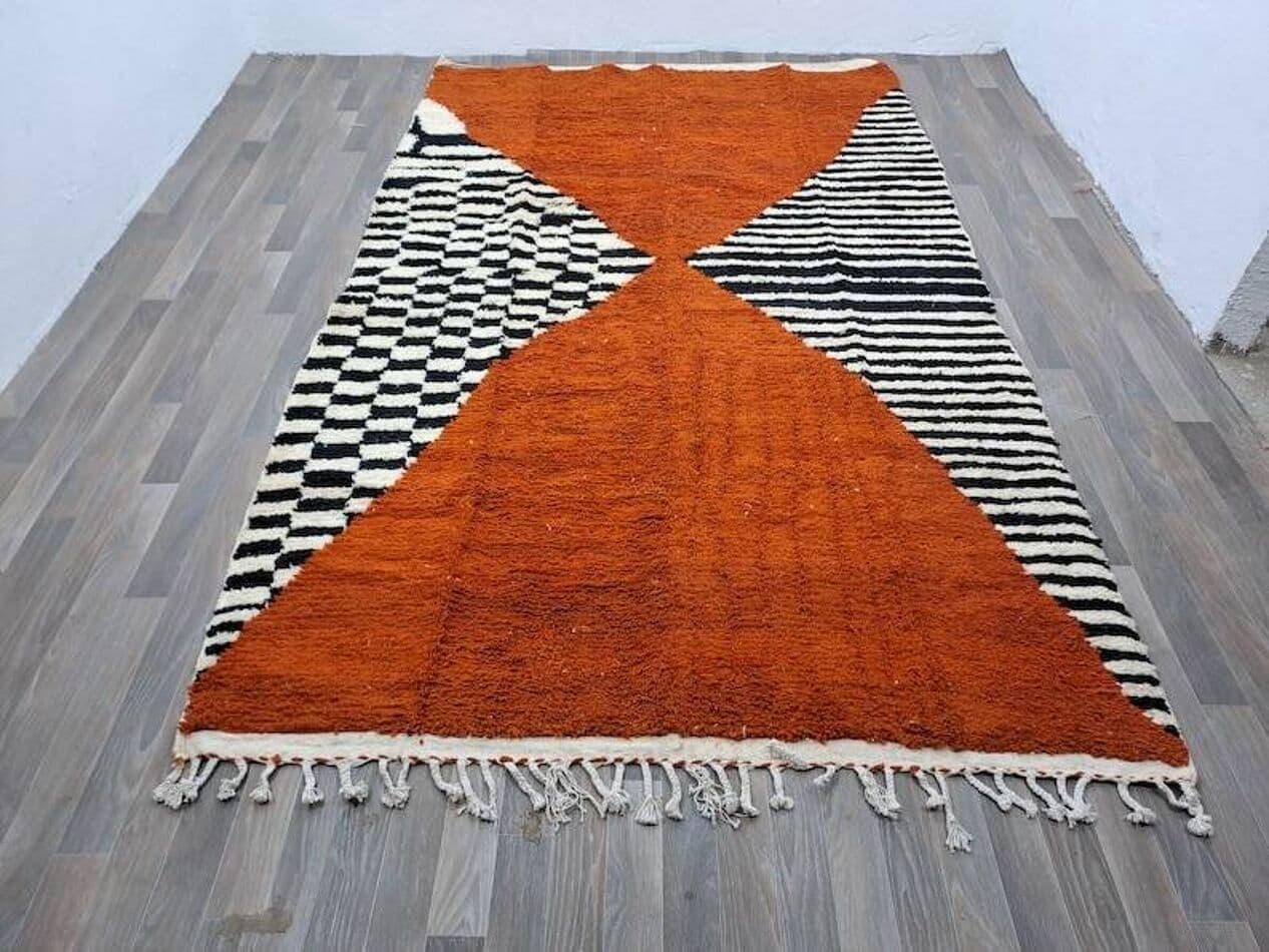 Ręcznie tkany dywan 140x260 cm, wełna, wielokolorowy, Maroko - 205226