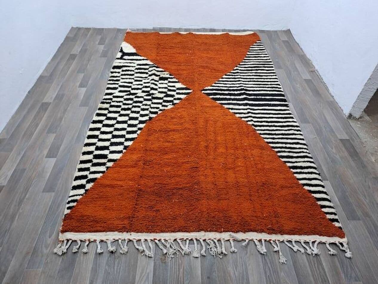 Ręcznie tkany dywan 140x260 cm, wełna, wielokolorowy, Maroko - 205227