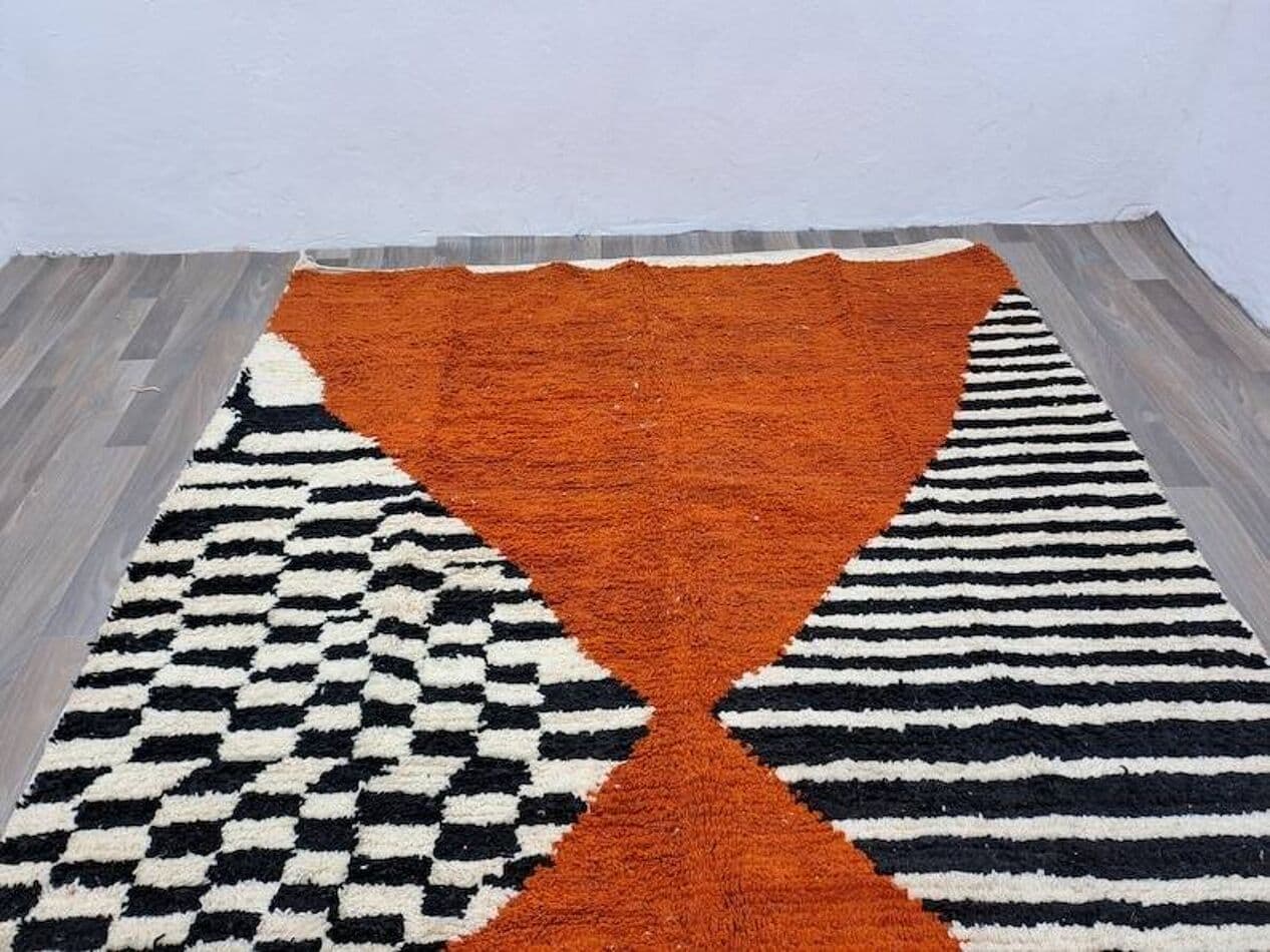 Ręcznie tkany dywan 140x260 cm, wełna, wielokolorowy, Maroko - 205230