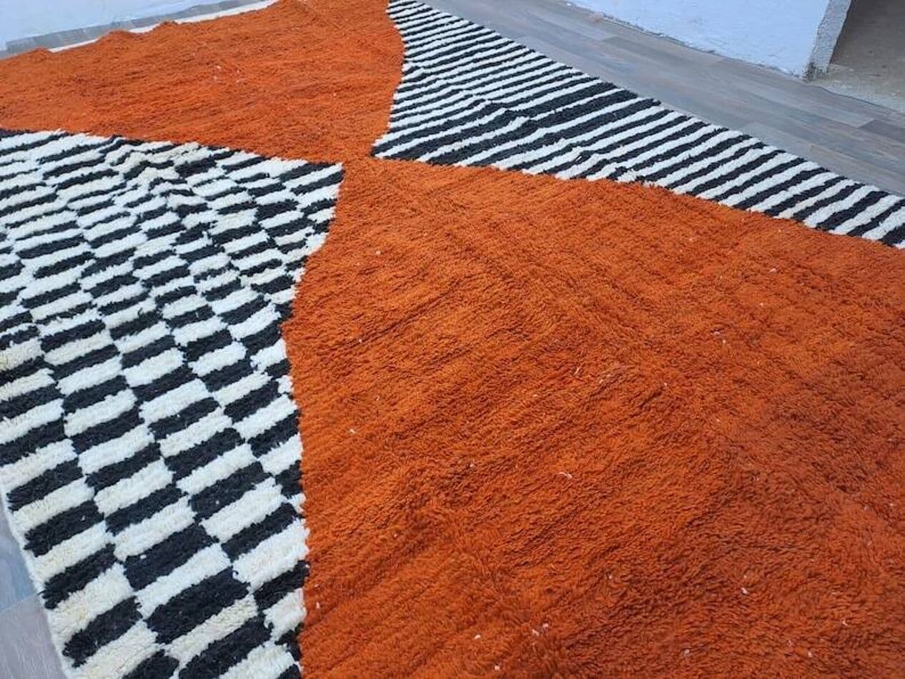 Ręcznie tkany dywan 140x260 cm, wełna, wielokolorowy, Maroko - 205229