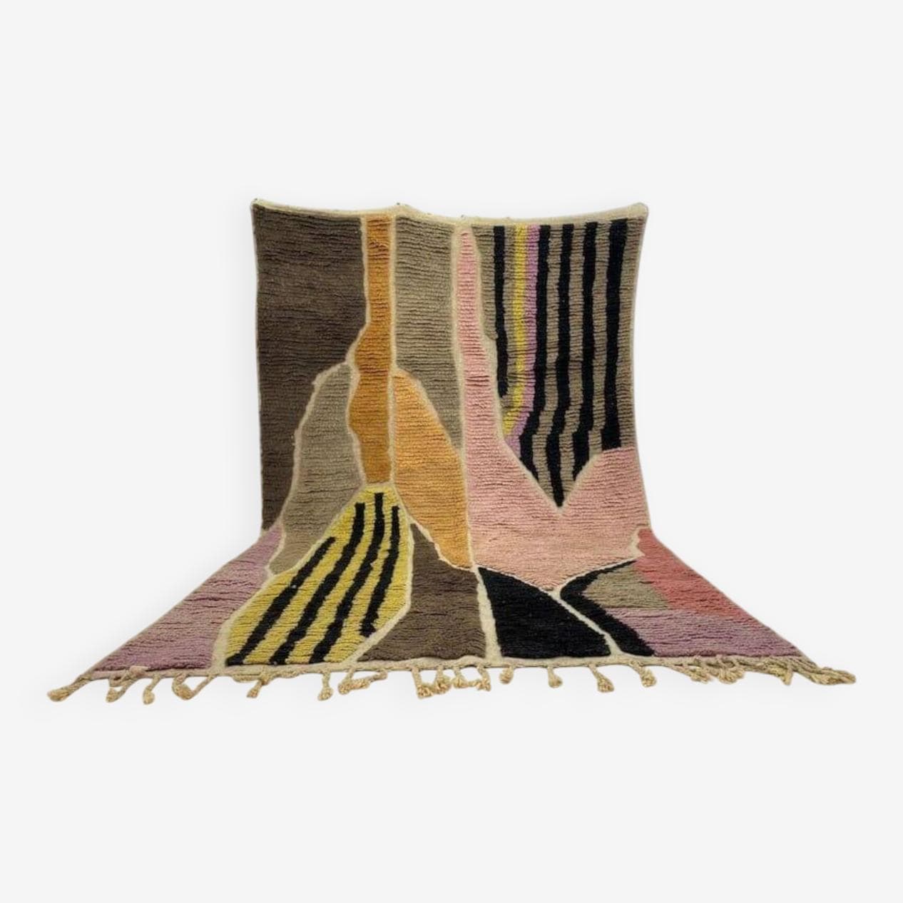 Ręcznie tkany dywan 150x250 cm, wełna, multikolor, Maroko - 205203