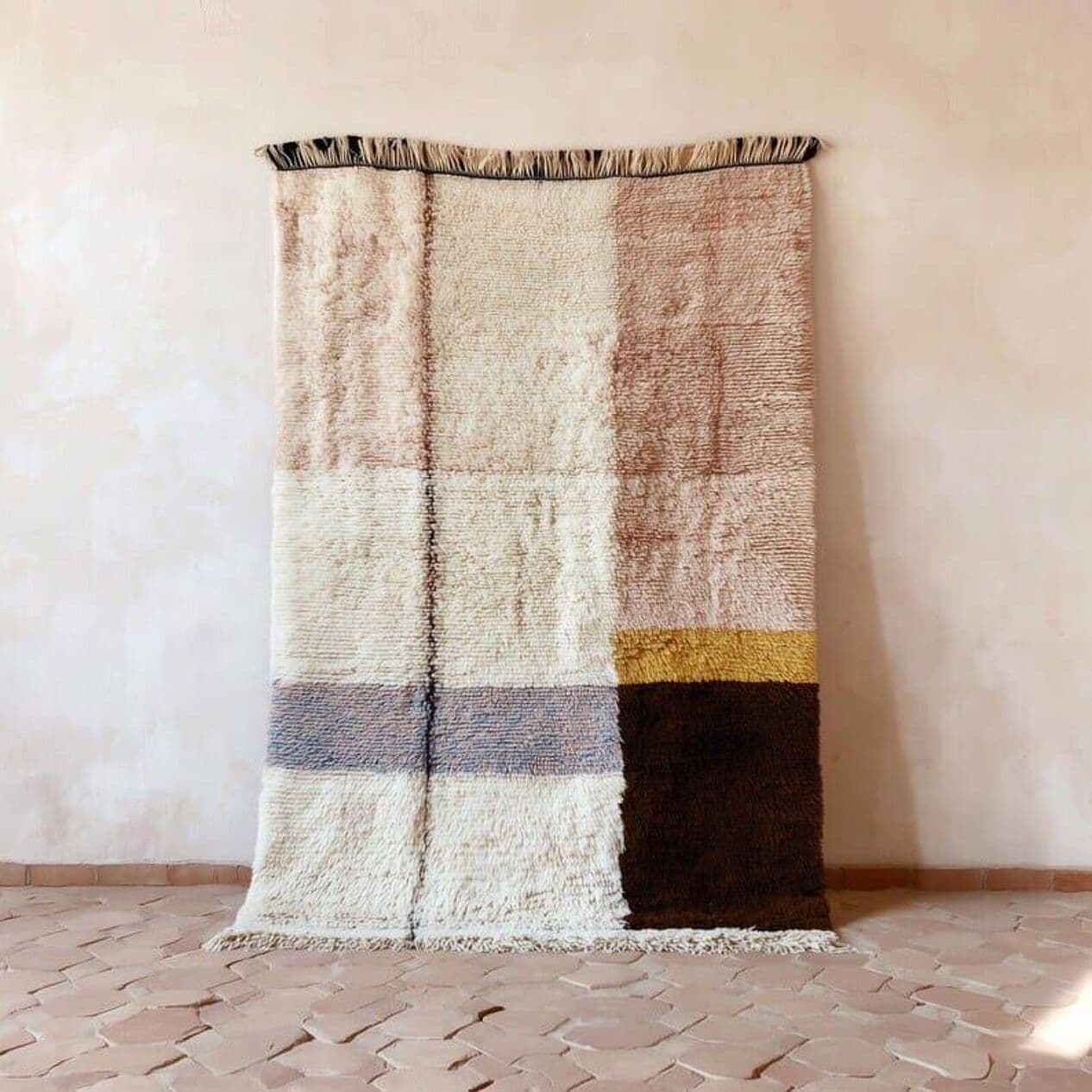 Ręcznie tkany dywan 150x250 cm, wełna, wielokolorowy, Maroko - 205183