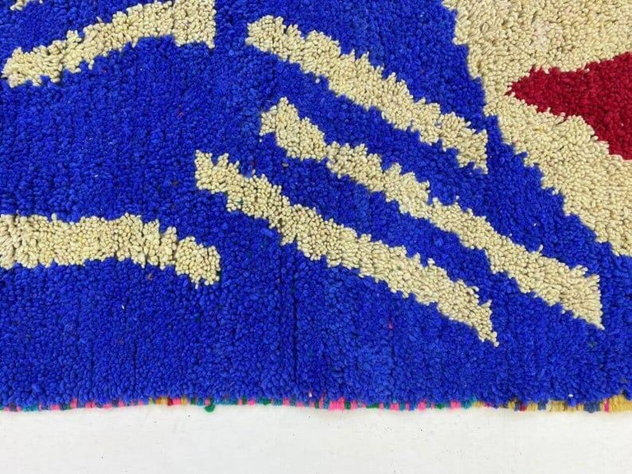 Ręcznie tkany dywan 200x300 cm, wełna, multikolor, Maroko - 205143