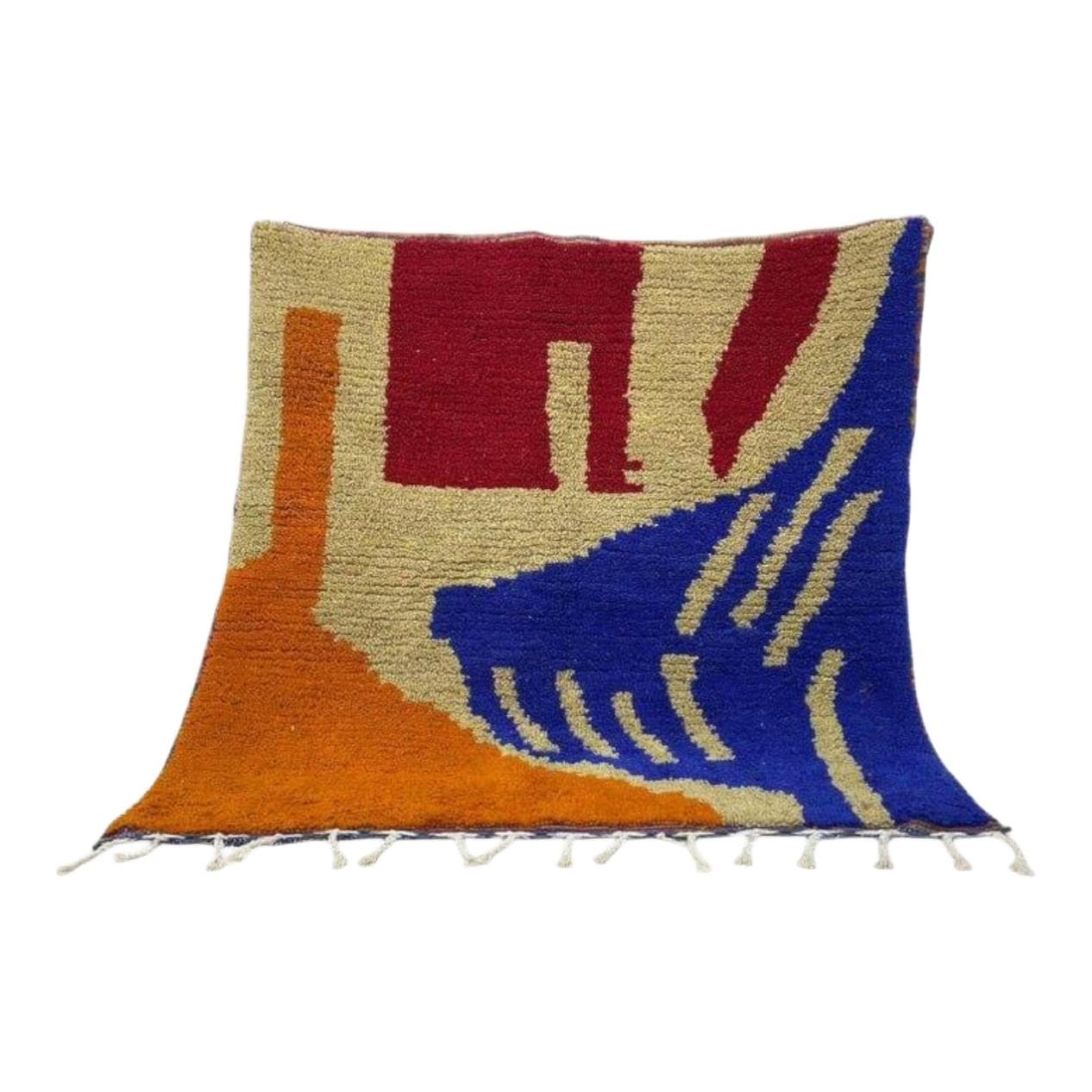 Ręcznie tkany dywan 140x260 cm, wełna, multikolor, Maroko