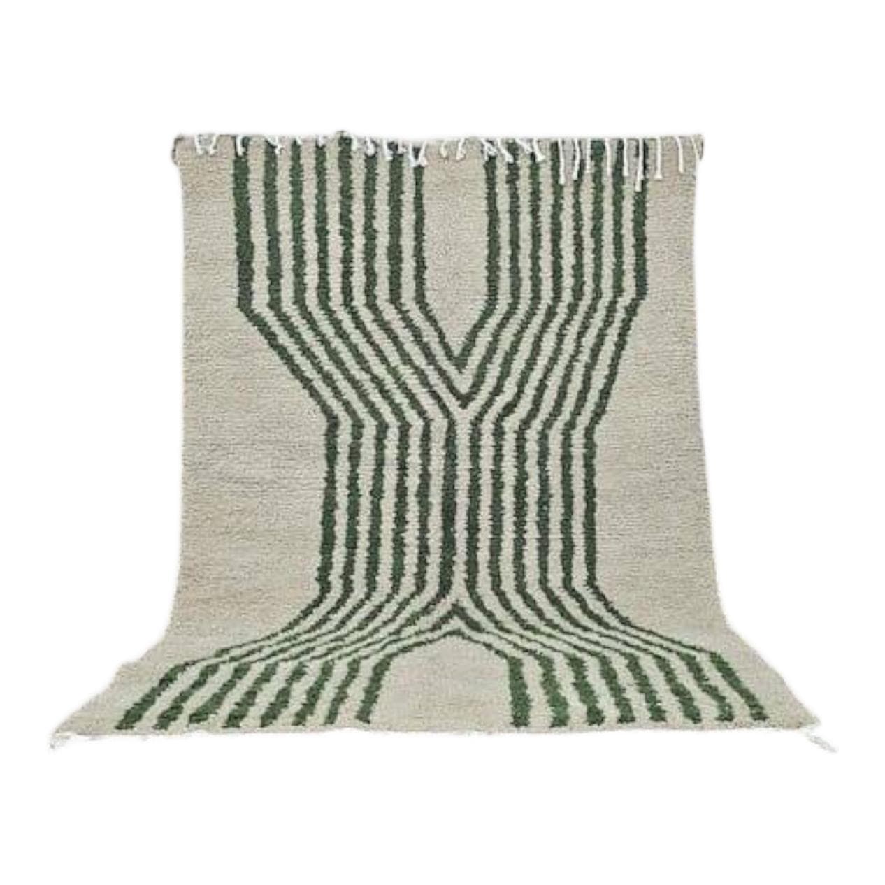 Ręcznie tkany dywan 150x250 cm, wełna, zielony, Maroko