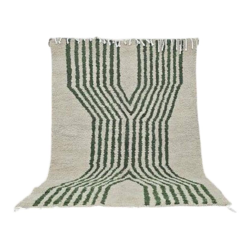 Ręcznie tkany dywan 150x250 cm, wełna, zielony, Maroko