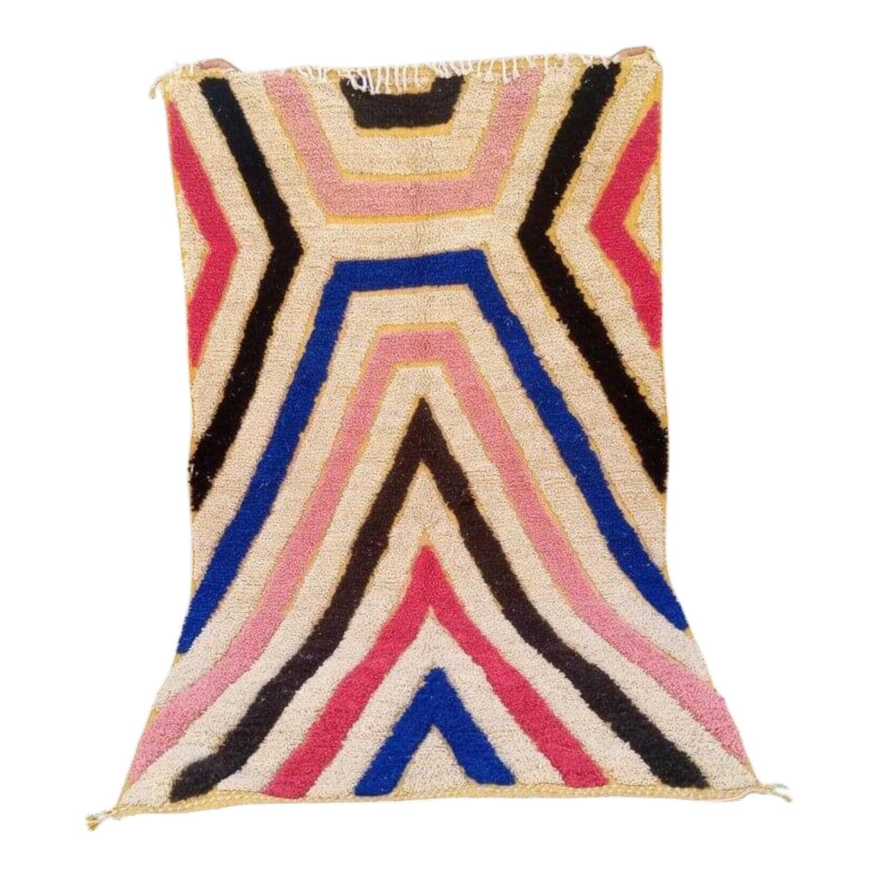 Ręcznie tkany dywan 150x250 cm, wełna, multikolor, Maroko