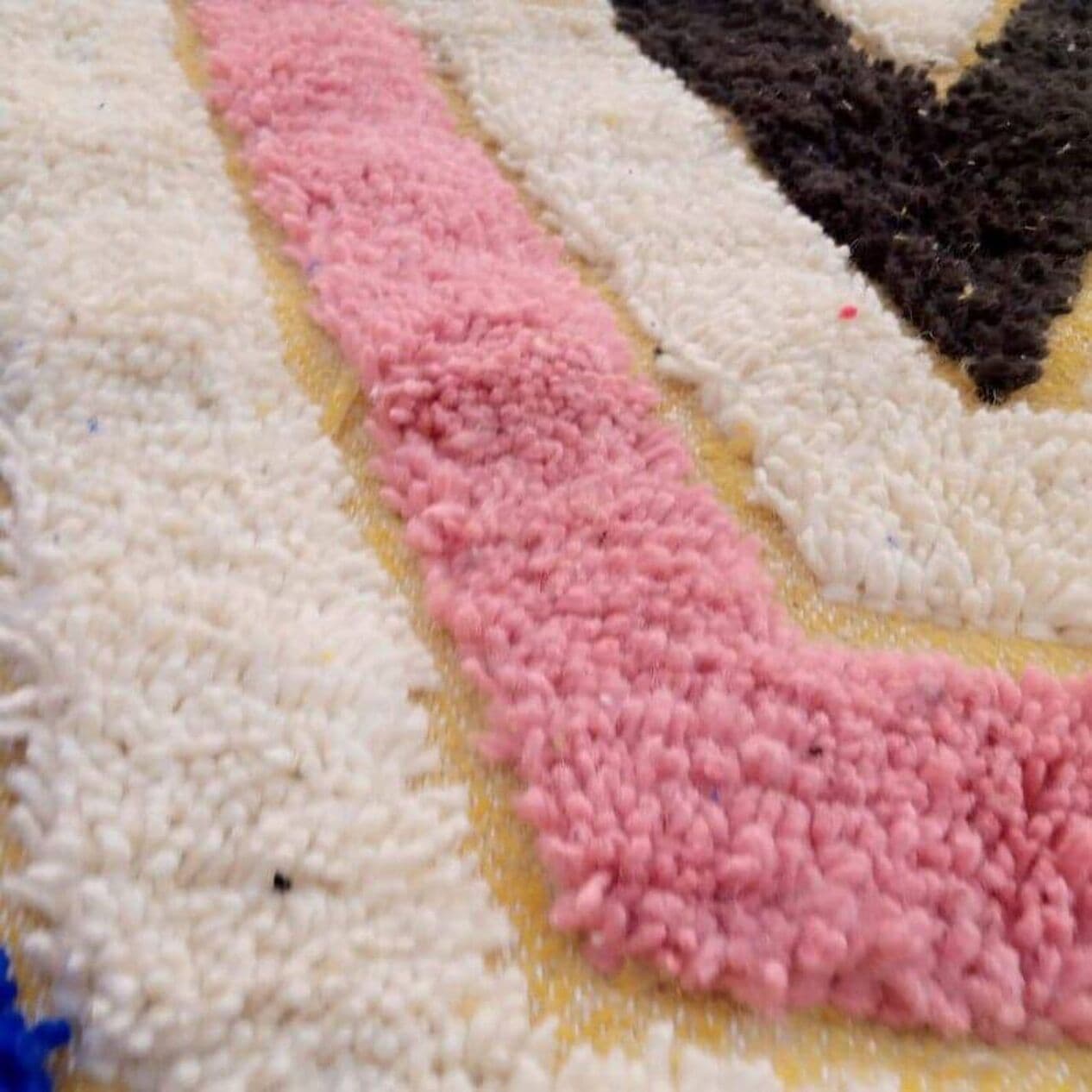 Ręcznie tkany dywan 150x250 cm, wełna, multikolor, Maroko - 205098