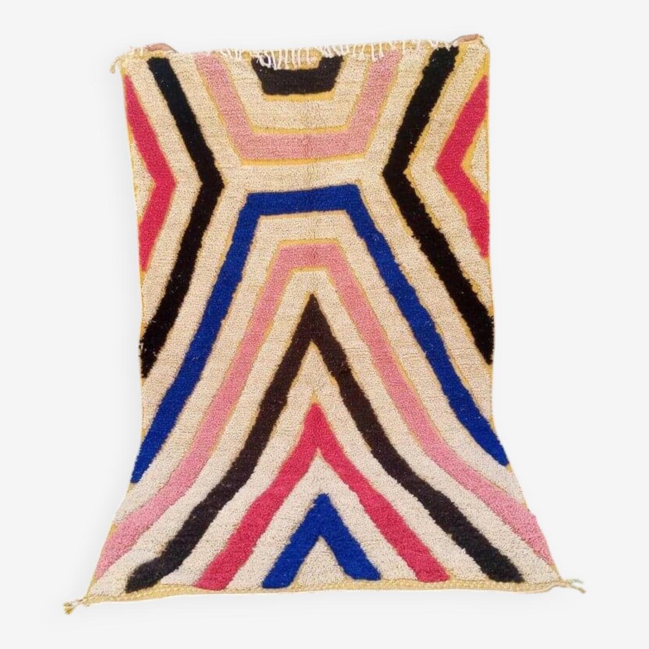 Ręcznie tkany dywan 150x250 cm, wełna, multikolor, Maroko - 205093