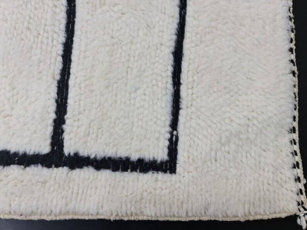 Ręcznie tkany dywan 200x300 cm, wełna, biały, Maroko - 205030