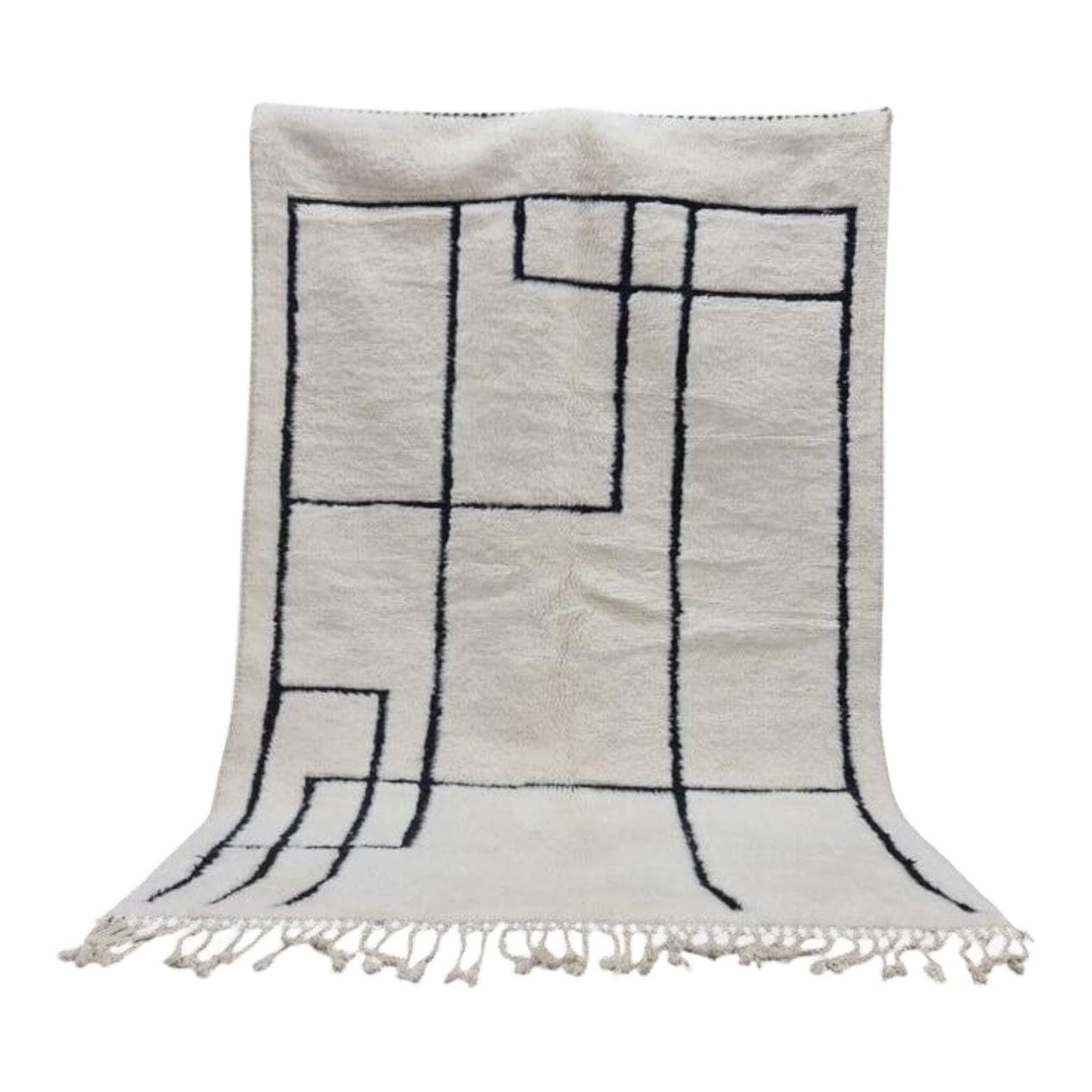 Ręcznie tkany dywan 200x300 cm, wełna, biały, Maroko