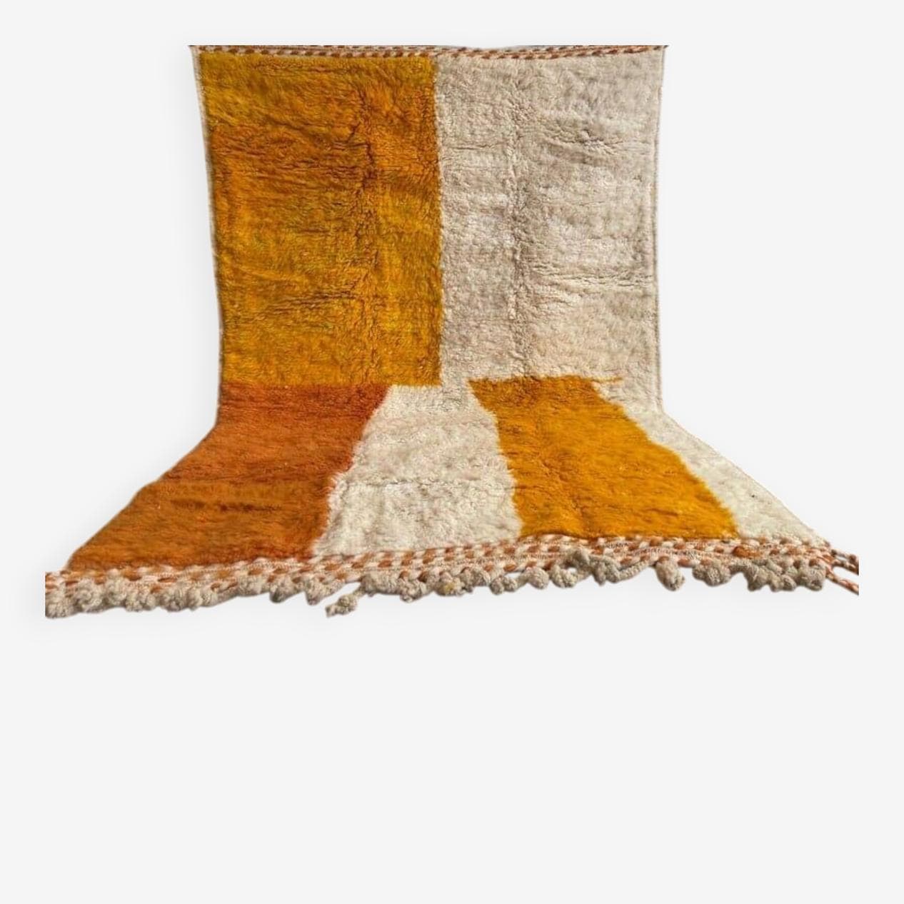 Ręcznie tkany dywan 200x300 cm, wełna, pomarańczowy, Maroko - 205010