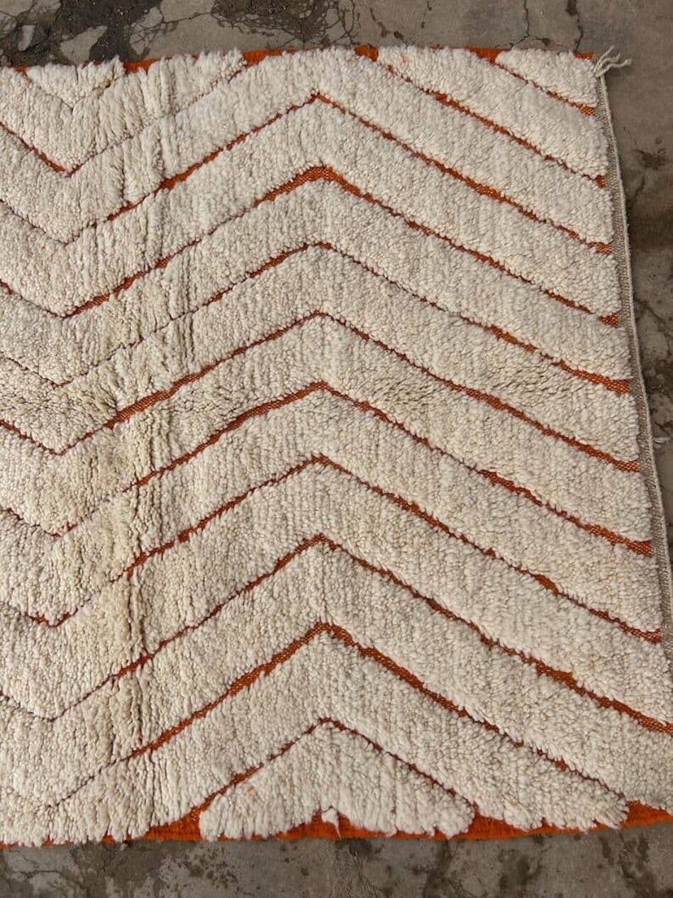 Ręcznie tkany dywan 150x250 cm, wełna, biały, Maroko - 205001