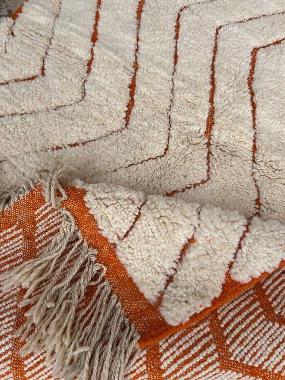 Ręcznie tkany dywan 150x250 cm, wełna, biały, Maroko - 205003