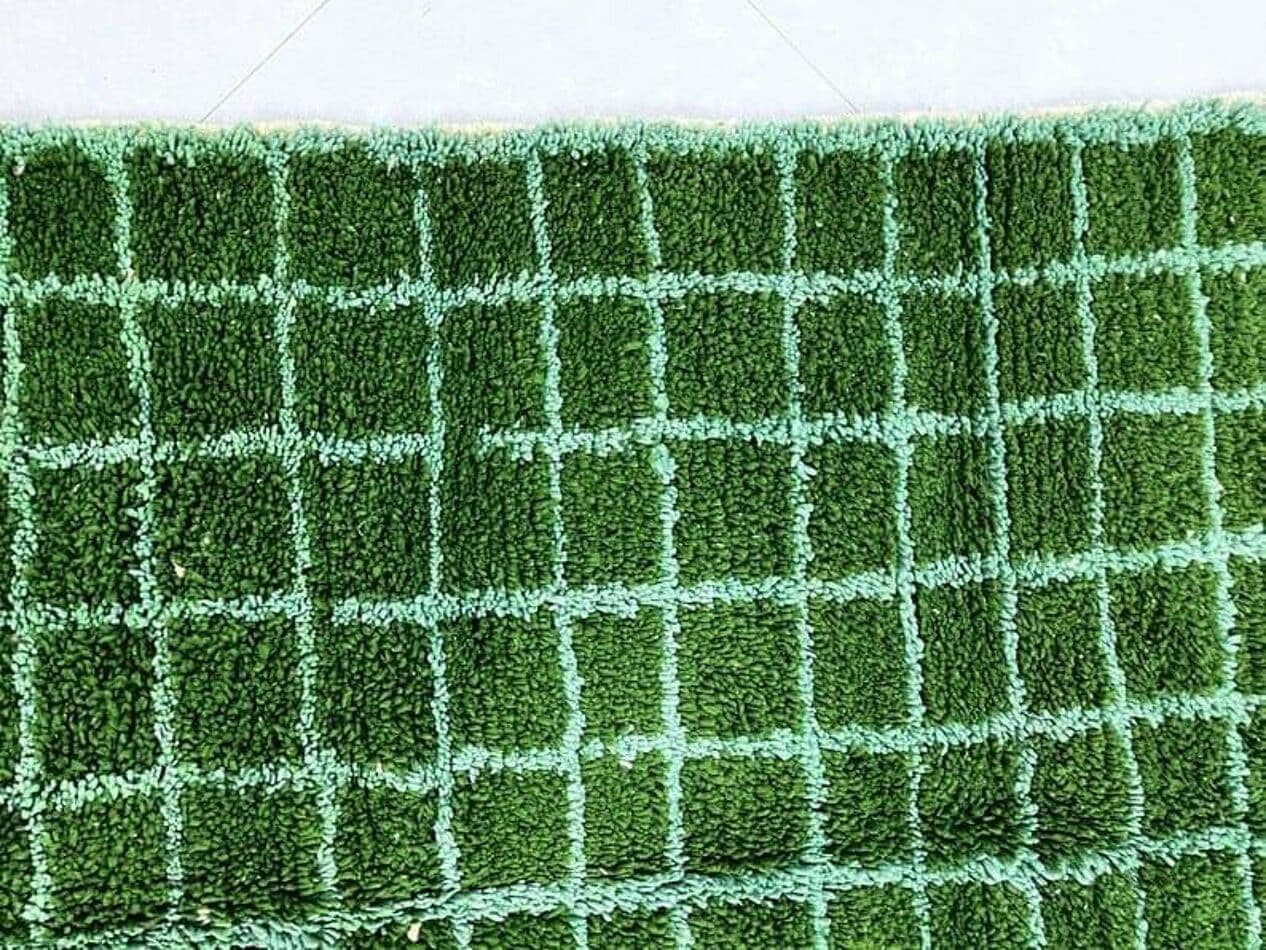 Ręcznie tkany dywan 160x240 cm, wełna, zielony, Maroko - 204980