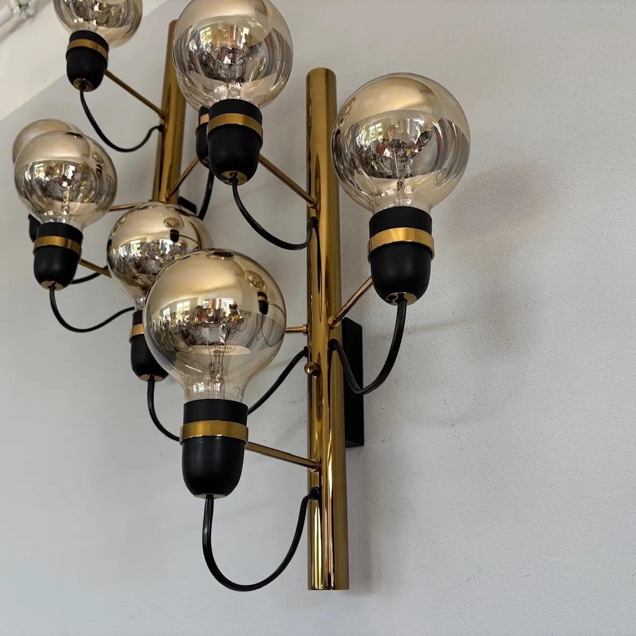 Para kinkietów, mosiądz złoty, Niemcy, lata 70. - 14704