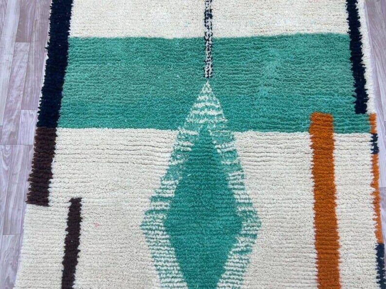 Ręcznie tkany dywan 140x260 cm, wełna, wielokolorowy, Maroko - 204939