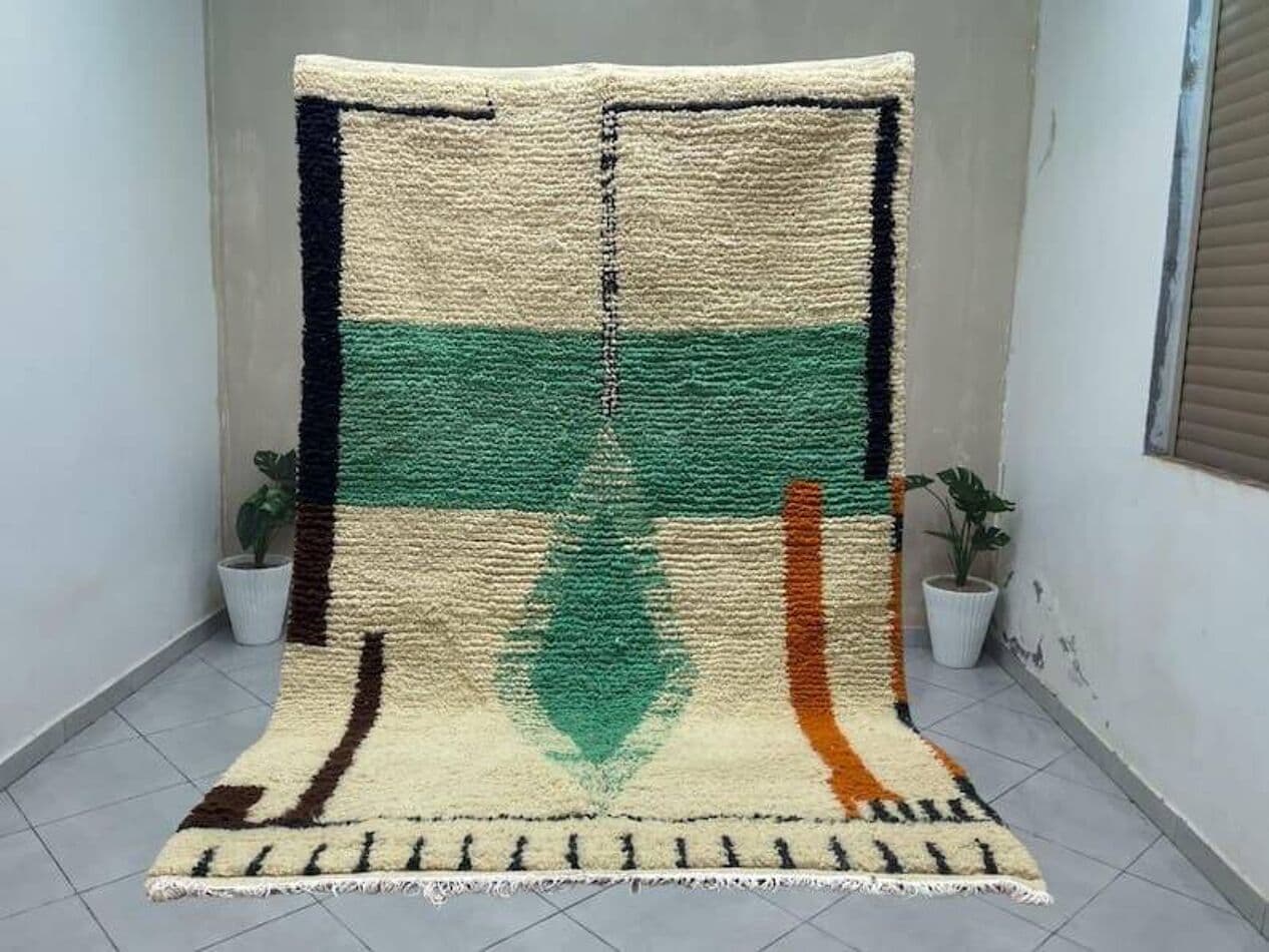 Ręcznie tkany dywan 140x260 cm, wełna, wielokolorowy, Maroko - 204942