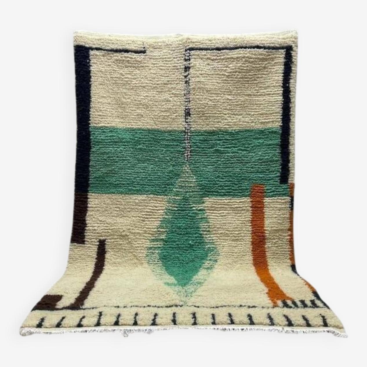 Ręcznie tkany dywan 140x260 cm, wełna, wielokolorowy, Maroko - 204937