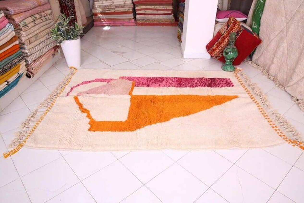 Ręcznie tkany dywan 200x300 cm, wełna, multikolor, Maroko - 204865