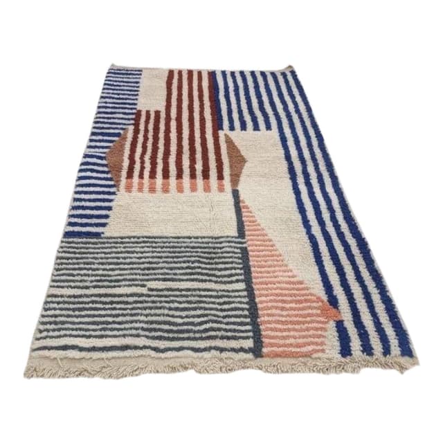 Ręcznie tkany dywan 150x250 cm, wełna, multikolor, Maroko - WYMIARY