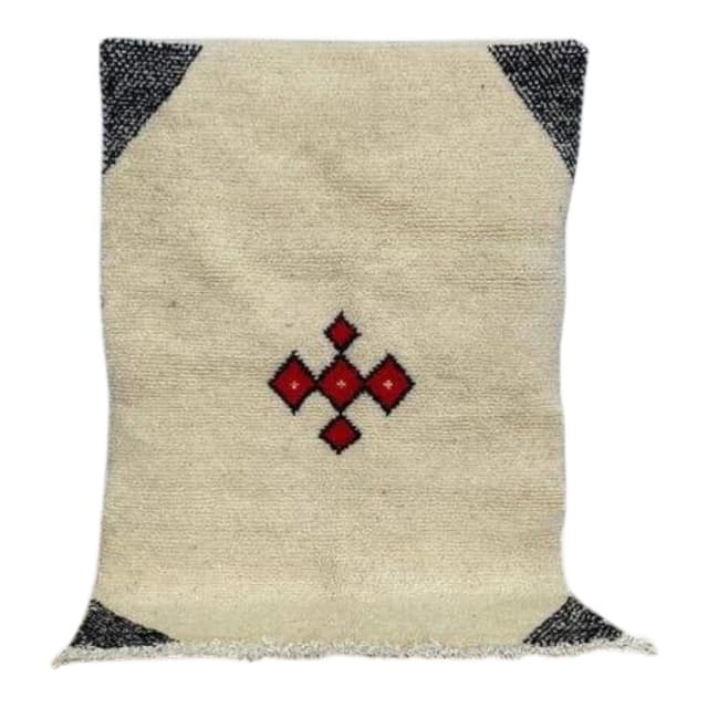 Ręcznie tkany dywan 100x200 cm, wełna, multikolor, Maroko - WYMIARY