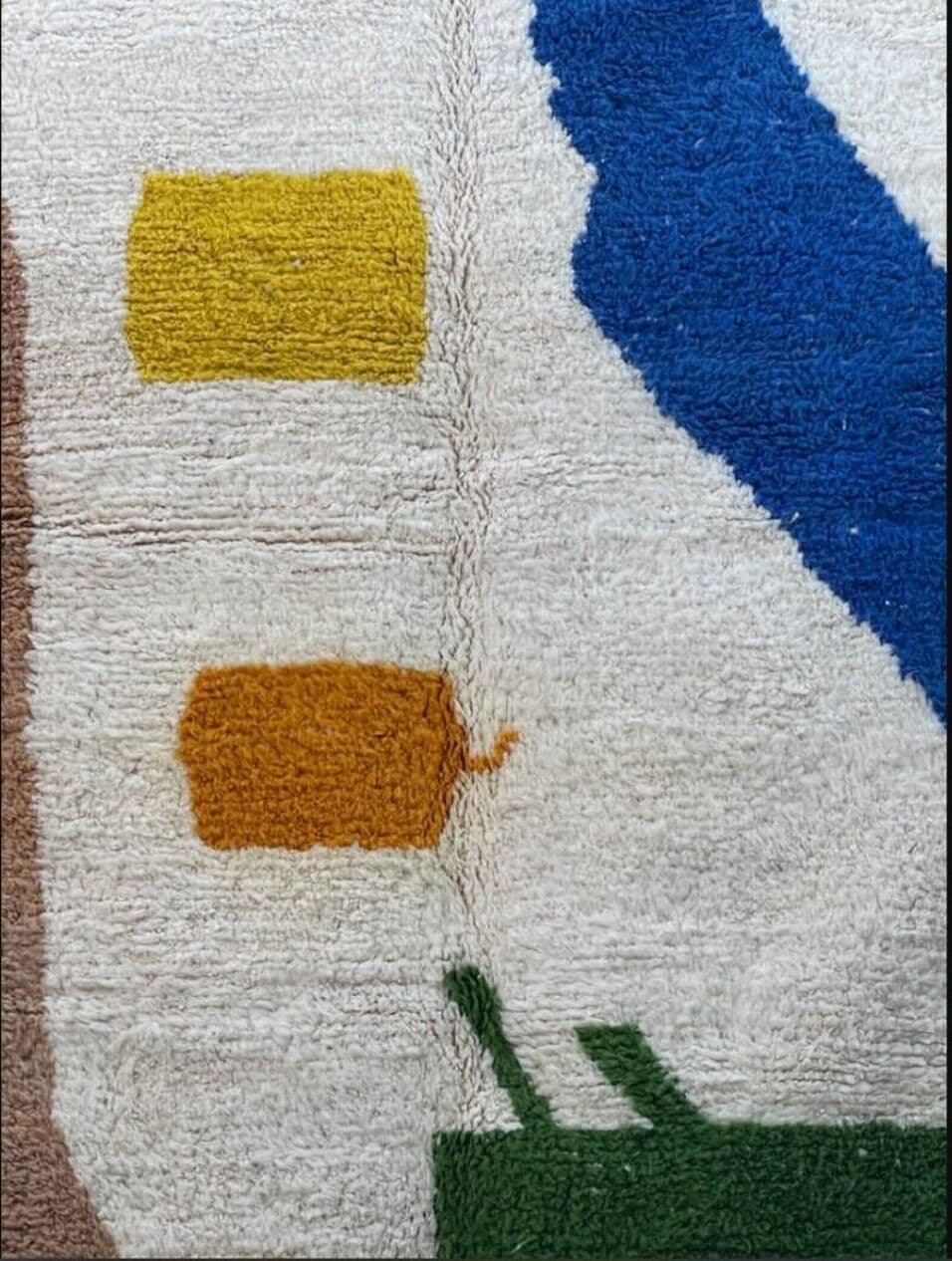 Ręcznie tkany dywan 160x240 cm, wełna, wielokolorowy, Maroko - 204814