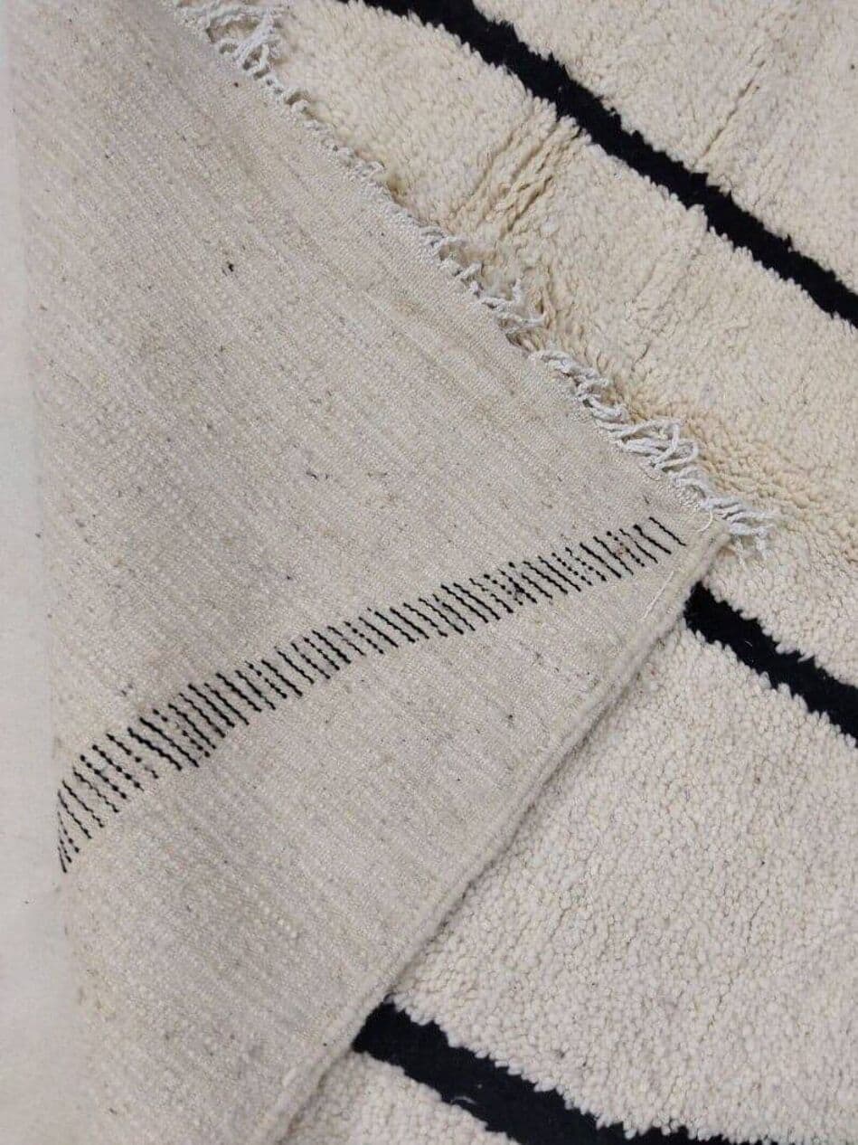 Ręcznie tkany dywan 150x250 cm, wełna, biały, Maroko - 204808