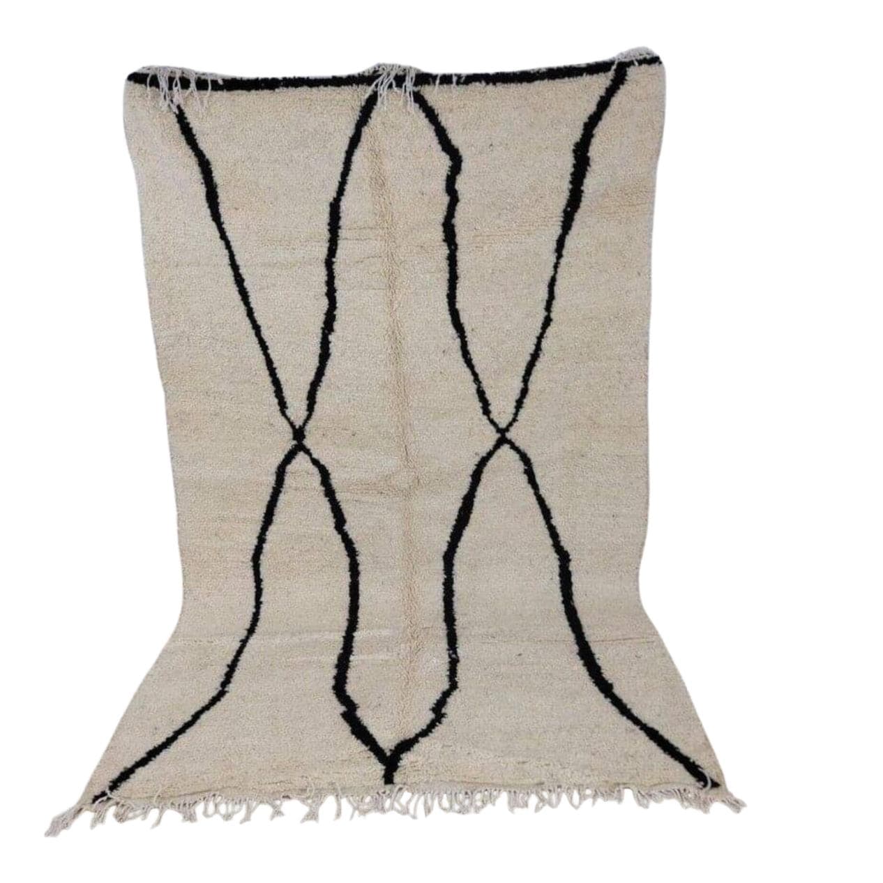 Ręcznie tkany dywan 150x250 cm, wełna, biały, Maroko