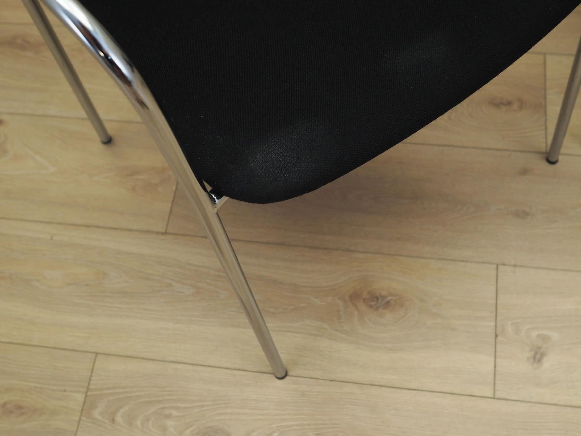 set of three armchairs, black metal, Italy, 1970s - 14670