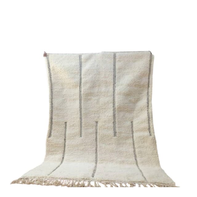 Ręcznie tkany dywan 200x300 cm, wełna, biały, Maroko - WYMIARY