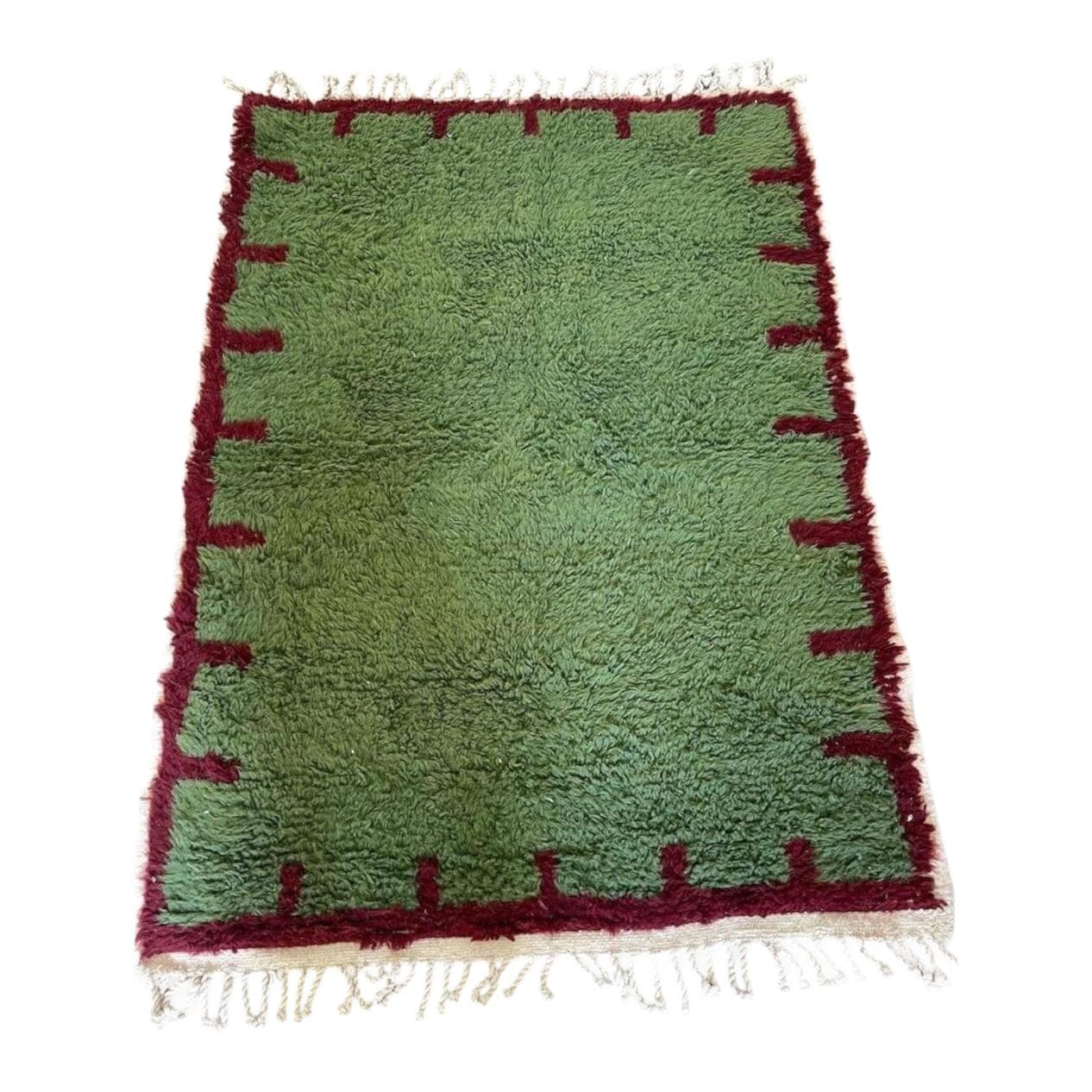 Ręcznie tkany dywan 150x250 cm, wełna, zielony, Maroko