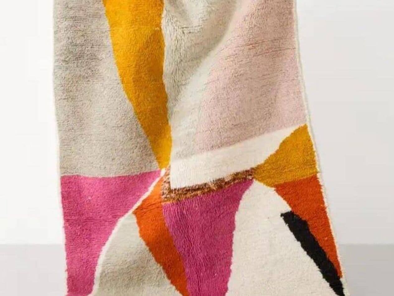 Ręcznie tkany dywan 200x300 cm, wełna, multikolor, Maroko - 204640