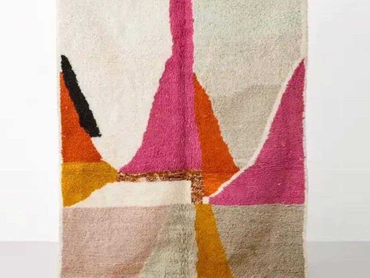 Ręcznie tkany dywan 200x300 cm, wełna, multikolor, Maroko - 204644