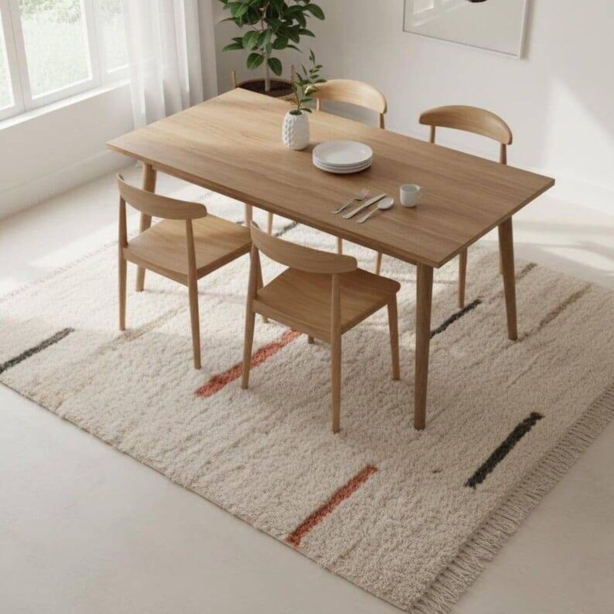 Ręcznie tkany dywan 160x250 cm, wełna, multikolor, Maroko - 204629