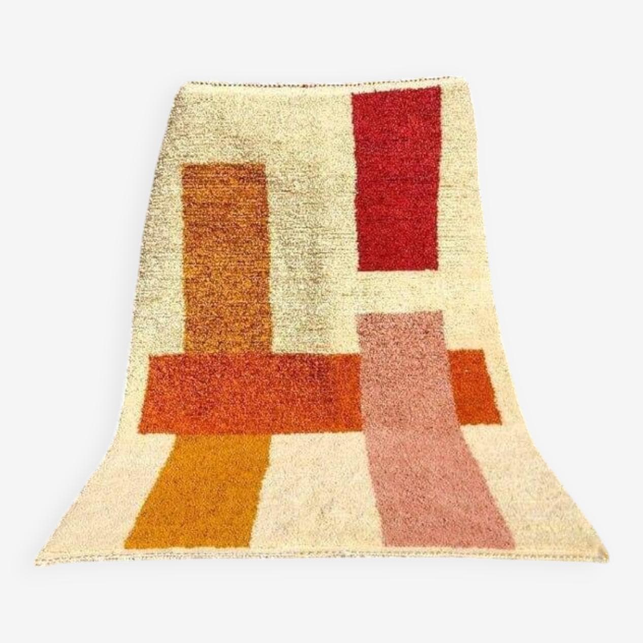 Ręcznie tkany dywan 150x250 cm, wełna, multikolor, Maroko - 204622