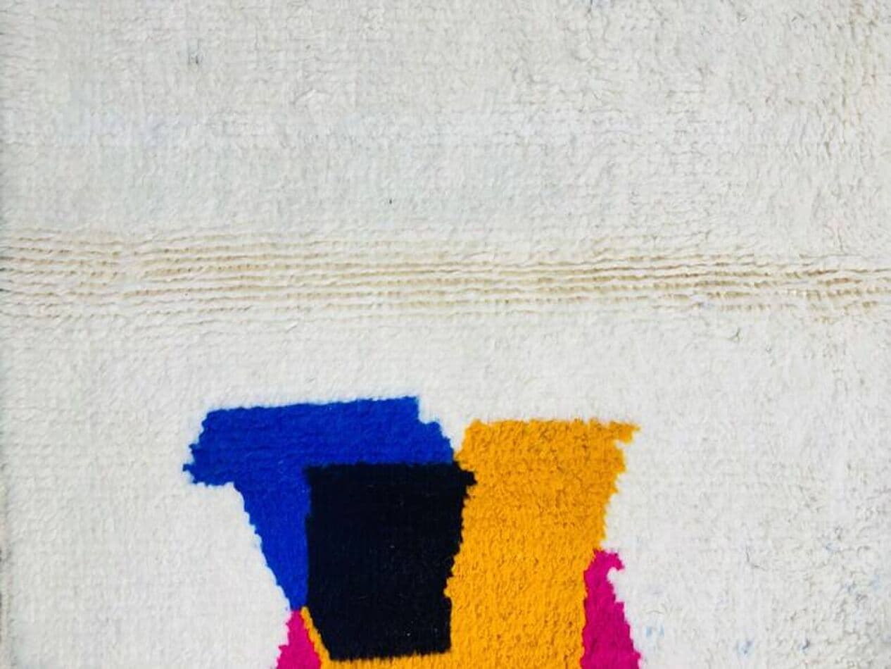 Ręcznie tkany dywan 100x200 cm, wełna, multikolor, Maroko - 204618