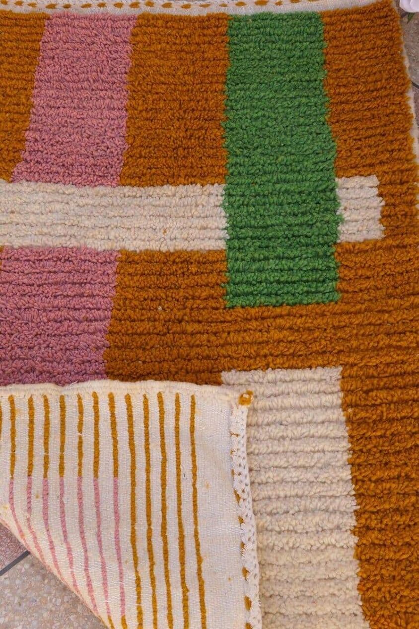 Ręcznie tkany dywan 150x250 cm, wełna, multikolor, Maroko - 204580