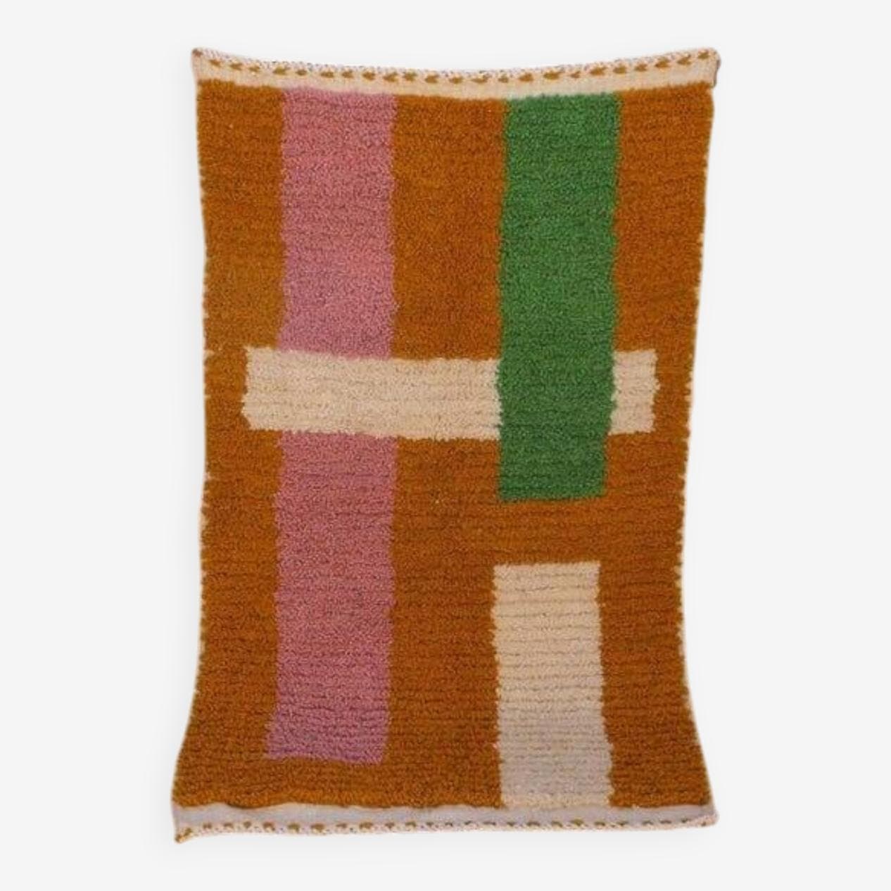 Ręcznie tkany dywan 150x250 cm, wełna, multikolor, Maroko - 204576