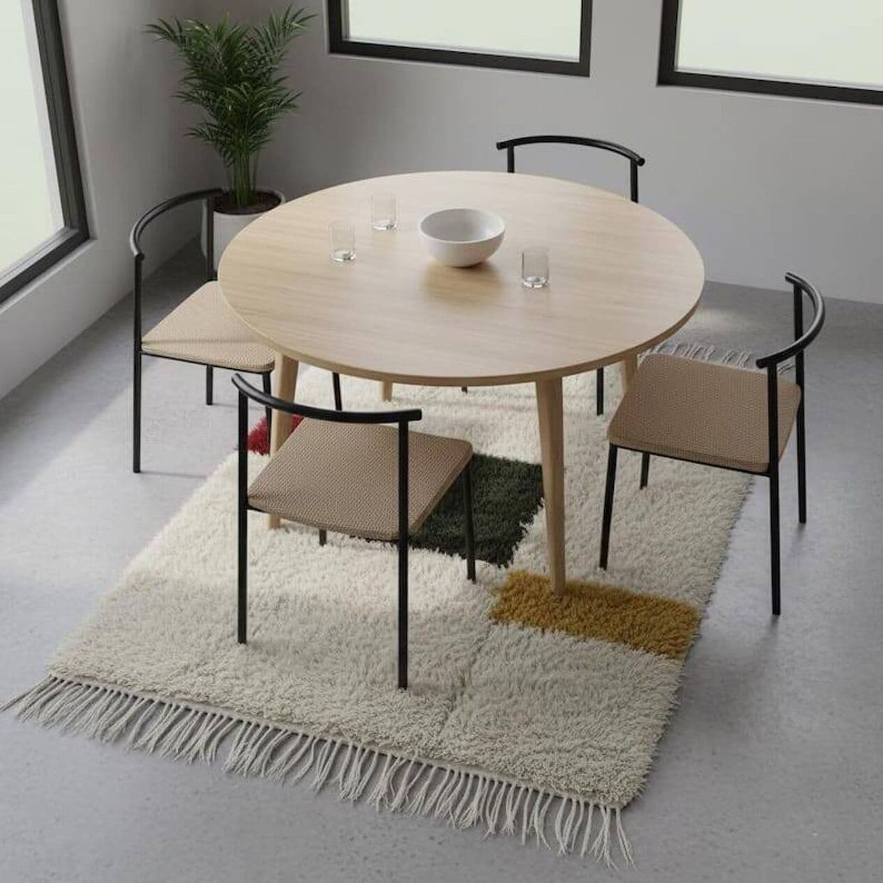 Ręcznie tkany dywan 150x250 cm, wełna, multikolor, Maroko - 204566