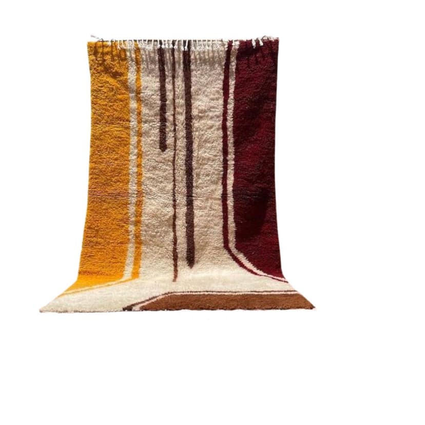 Ręcznie tkany dywan 150x250 cm, wełna, multikolor, Maroko